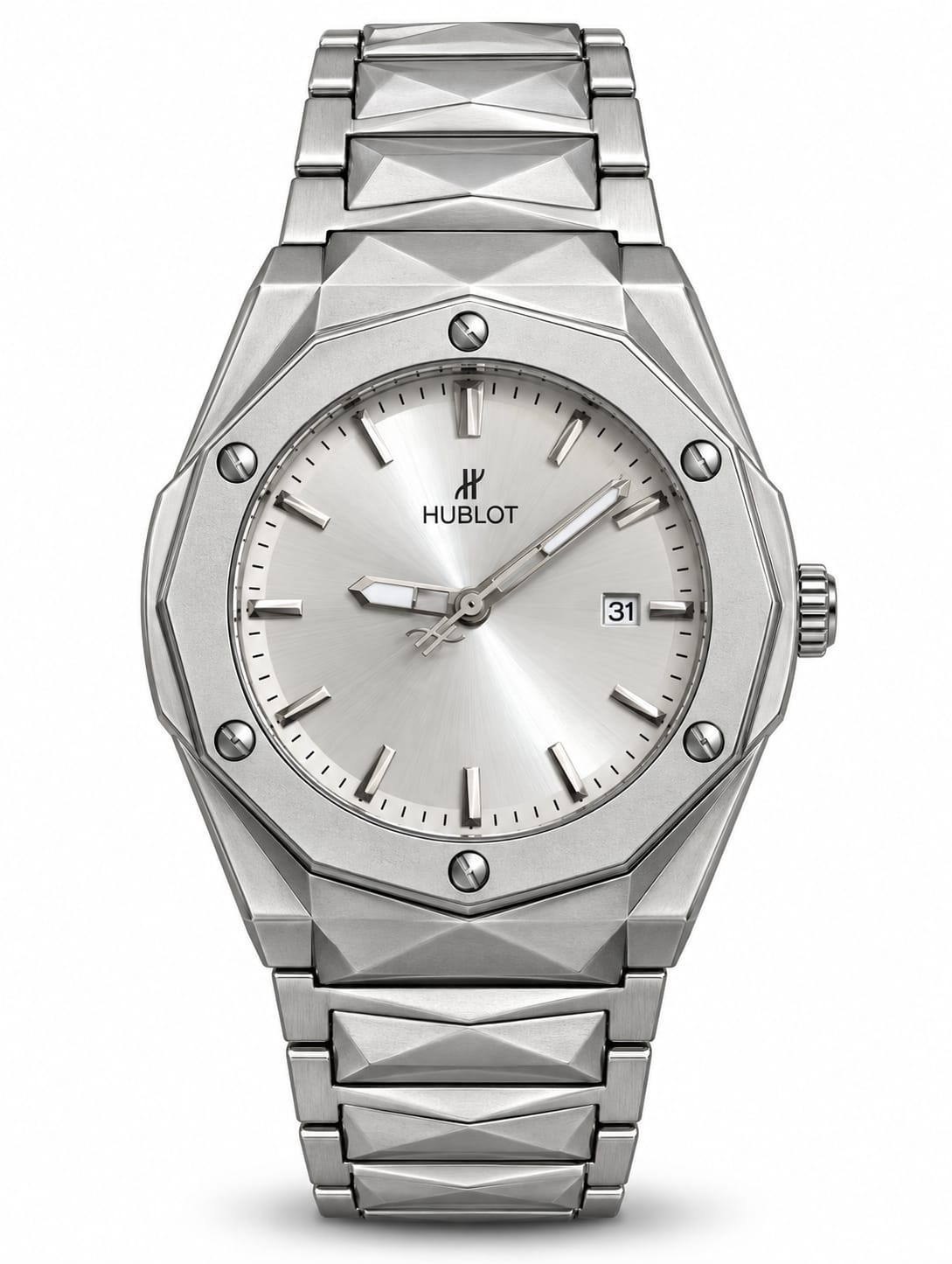 Hublot Silver Classic Date Luxury Watch