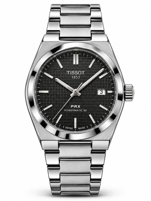 Tissot PRX 1853 Black Dial Powermatic 80 Luxury Watch